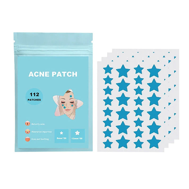 Patchs Anti-Boutons Colorés – 112 pcs – Étoiles Magiques - Livraison gratuite !