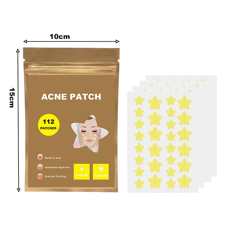 Patchs Anti-Boutons Colorés – 112 pcs – Étoiles Magiques - Livraison gratuite !